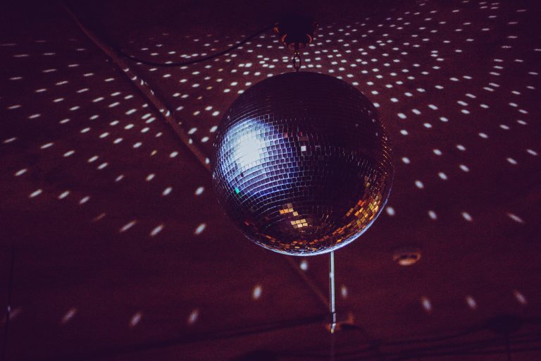 silver disco ball